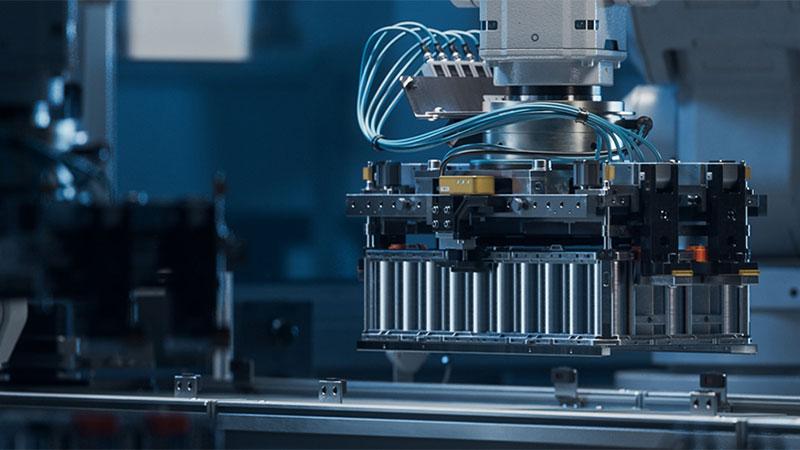Li-ion battery manufacturing robot arm