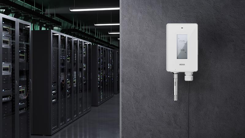 Wall mounted Origo with display on datacenter wall