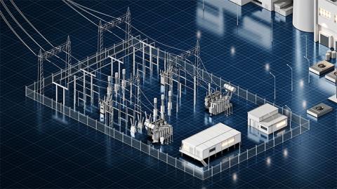 Centrale électrique infographie