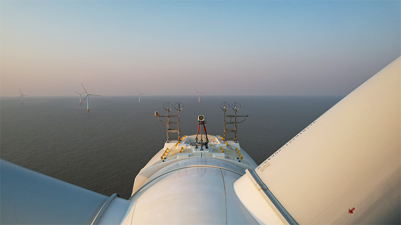 Wind Turbine view from the top