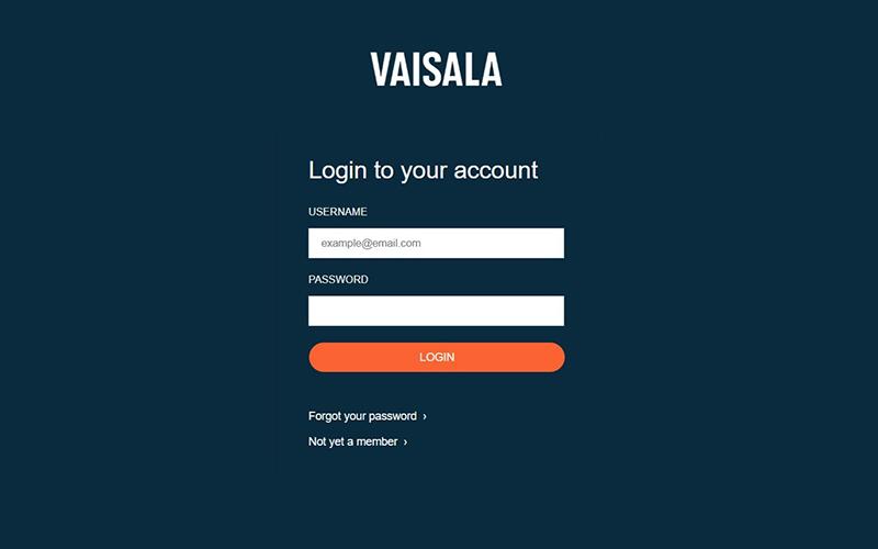 MyVaisala login interface